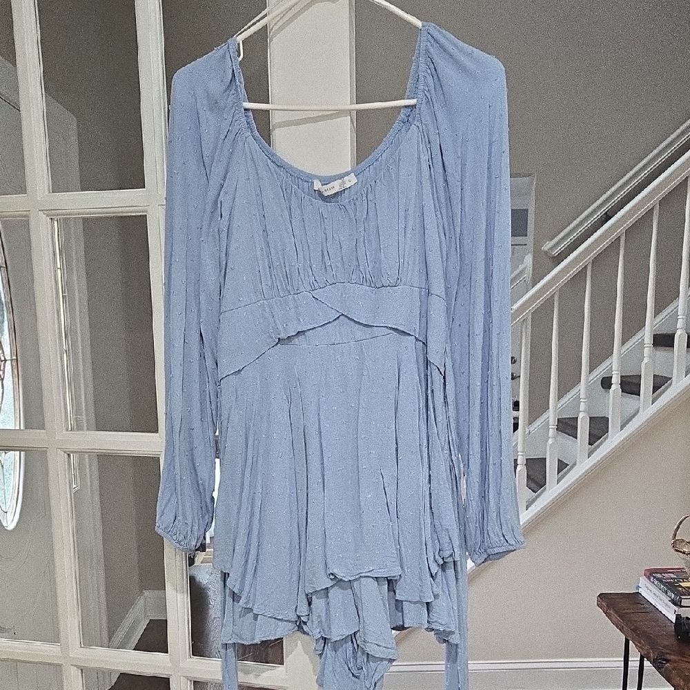 Altar'd State Soft Blue Textured Dress